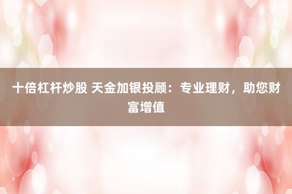 十倍杠杆炒股 天金加银投顾：专业理财，助您财富增值