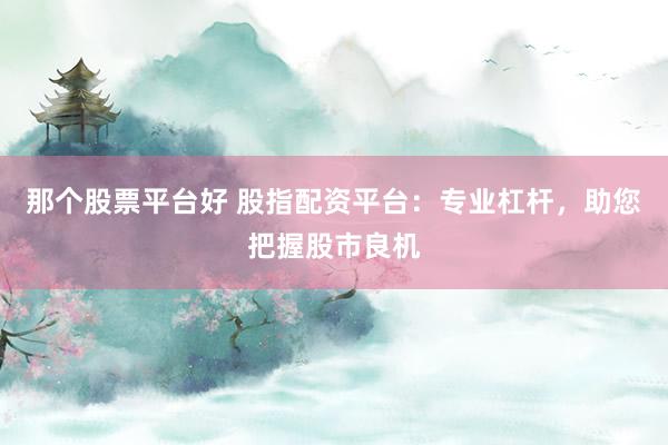 那个股票平台好 股指配资平台：专业杠杆，助您把握股市良机