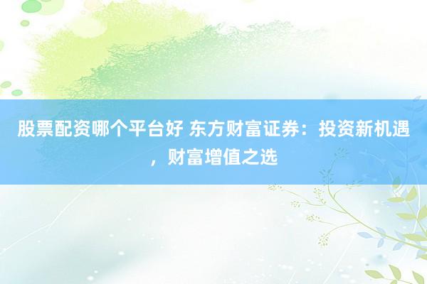 股票配资哪个平台好 东方财富证券：投资新机遇，财富增值之选
