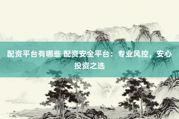 配资平台有哪些 配资安全平台：专业风控，安心投资之选