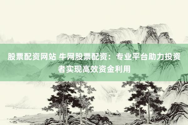 股票配资网站 牛网股票配资:专业平台助力投资者实现高效资金利用