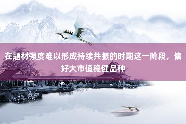 在题材强度难以形成持续共振的时期这一阶段，偏好大市值稳健品种