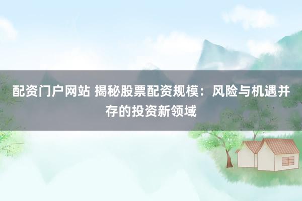 配资门户网站 揭秘股票配资规模：风险与机遇并存的投资新领域